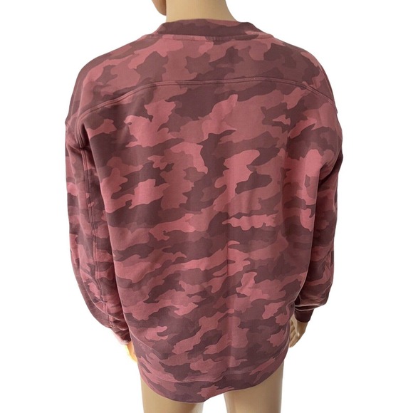 Lululemon Perfectly Oversized Pullover In Pink Camouflage Women’s Size 4 - Picture 6 of 9